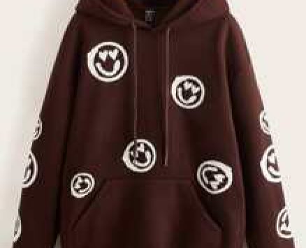 Cartoon Graphic Drop Shoulder Drawstring Hoodie