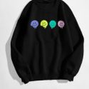 Cartoon Graphic Drop Shoulder Sweatshirt