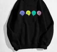 Cartoon Graphic Drop Shoulder Sweatshirt