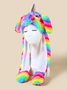 Cartoon Graphic Ear Decor Fluffy Hat