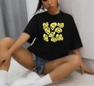 Cartoon Graphic Oversized Tee