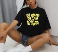 Cartoon Graphic Oversized Tee