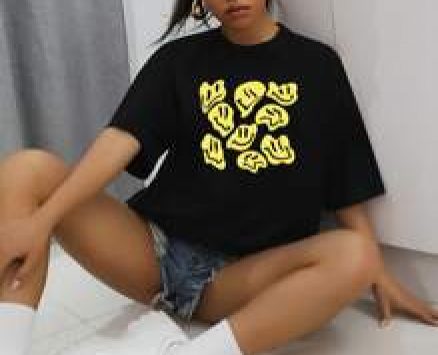 Cartoon Graphic Oversized Tee