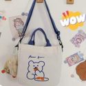 Cartoon Graphic Satchel Bag With Bag Charm