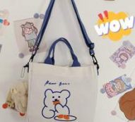 Cartoon Graphic Satchel Bag With Bag Charm