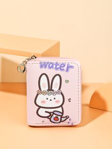 Cartoon Graphic Zip Around Purse