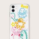 Cartoon Octopus Clear iPhone Case