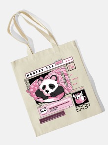 Cartoon Panda Tote Bag