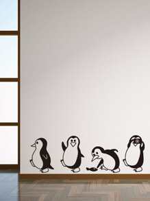 Cartoon Penguin Print Wall Sticker