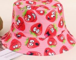 Cartoon Strawberry Bucket Hat