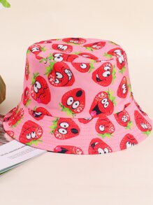 Cartoon Strawberry Bucket Hat