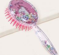 Cartoon Unicorn Print Hair Brush