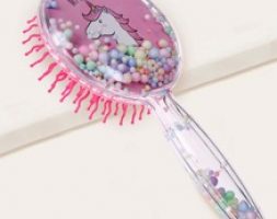Cartoon Unicorn Print Hair Brush