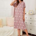 Cartoon & Stripe Print Nightdress