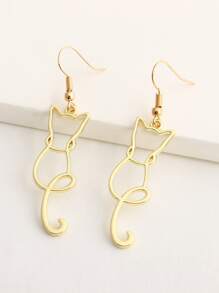 Cat Decor Drop Earrings