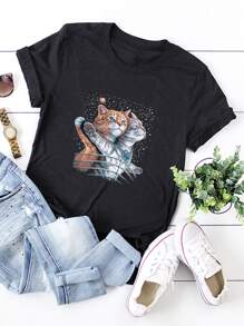 Cat Graphic Tee