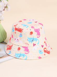 Cat Print Bucket Hat