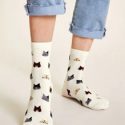 Cat Print Crew Socks