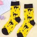 Cat Print Crew Socks