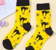 Cat Print Crew Socks