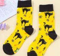 Cat Print Crew Socks