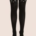 Cat Print Over The Knee Socks