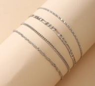 Chain Anklet Set – 4pcs