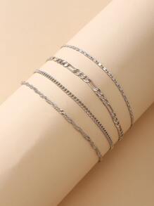 Chain Anklet Set - 4pcs