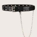 Chain Decor Buckle Belt