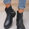 Chain Decor Chelsea Boots