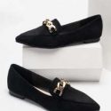 Chain Decor Loafer Mules