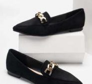 Chain Decor Loafer Mules