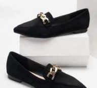 Chain Decor Loafer Mules