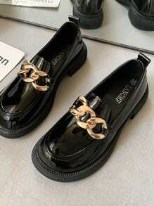 Chain Decor Loafers