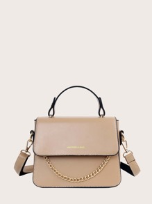 Chain Decor Satchel Bag