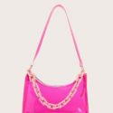 Chain Decor Satchel Bag