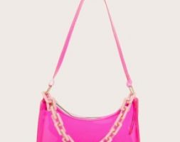Chain Decor Satchel Bag