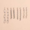 Chain Drop Earrings Set – 4 Pairs