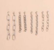 Chain Drop Earrings Set – 4 Pairs