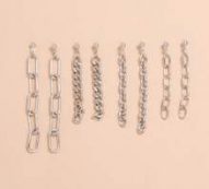 Chain Drop Earrings Set – 4 Pairs