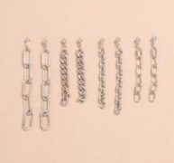 Chain Drop Earrings Set – 4 Pairs