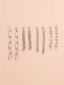 Chain Drop Earrings Set - 4 Pairs