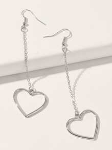 Chain Heart Drop Earrings