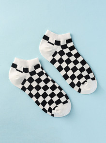 Checkered Ankle Socks