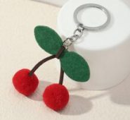 Cherry Charm Keychain