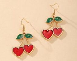 Cherry Decor Drop Earrings