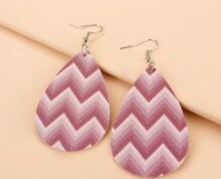 Chevron Graphic Drop Earrings