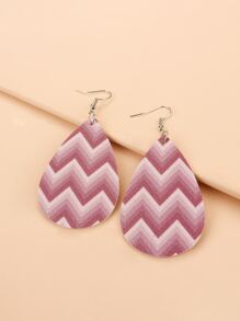 Chevron Graphic Drop Earrings