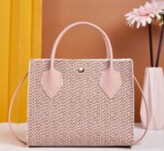 Chevron Pattern Snap Button Satchel Bag