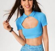 Choker Neck Crop Tee